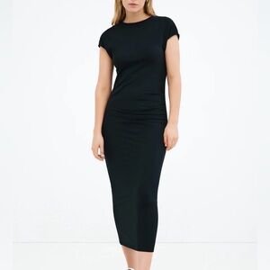 MARCELLA Classic Black Midi Dress - Ingrid Sweatshirt Dress